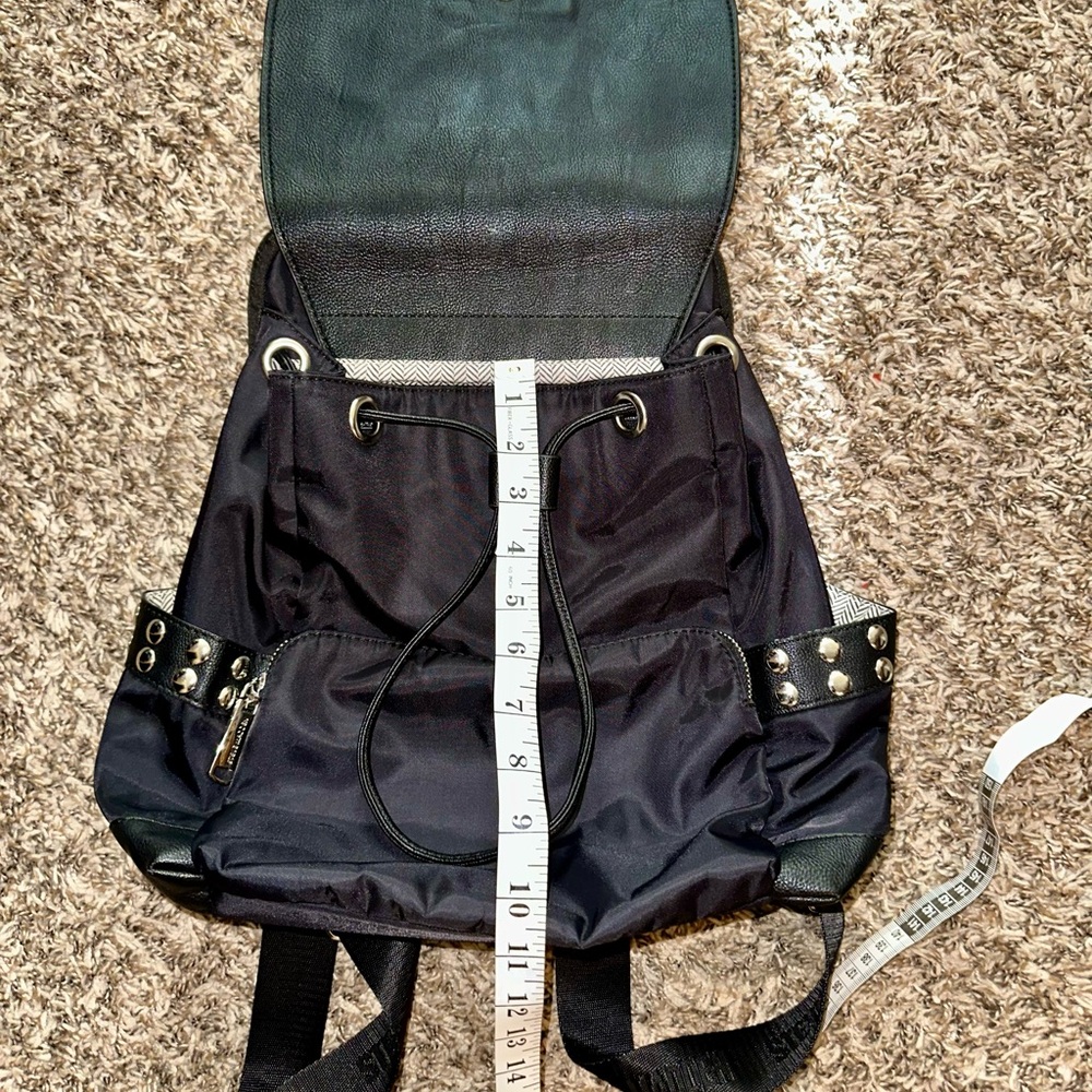 Beautiful Steve Madden Silver Studded Black Backpack - Picture 12 of 16